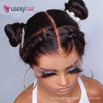 Curly Human Hair Transparent Hd Full Lace Wig,With Baby Hair Hd Lace Front Wig,Virgin Glueless HD Lace Wigs Overnight Delivery